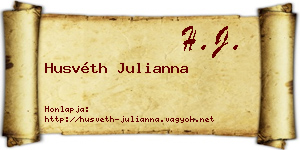 Husvéth Julianna névjegykártya